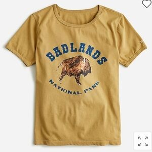 J. Crew Tan Short Sleeve Tee with National Park Graphic